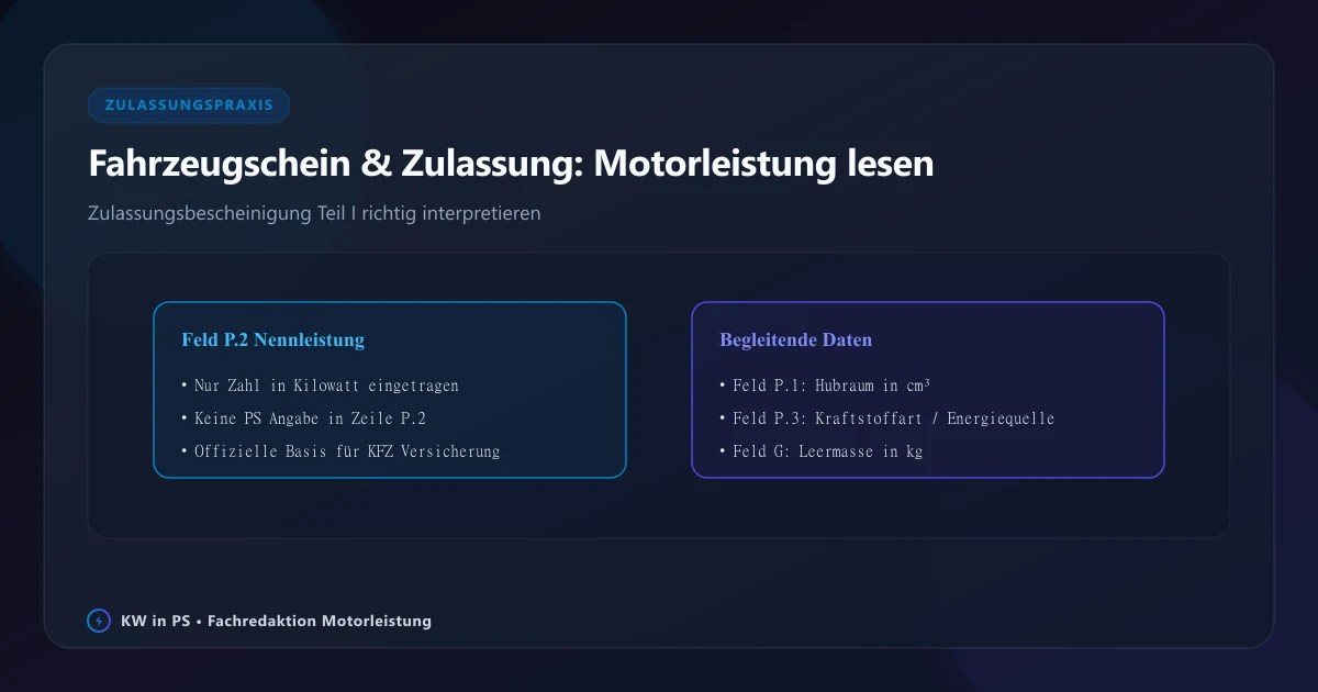 kW und PS im Fahrzeugschein richtig lesen