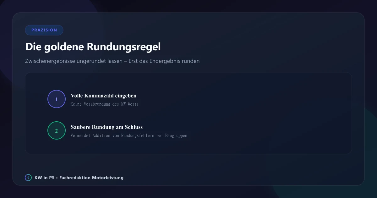 Rundungsregeln und Vermeidung von Rundungsfehlern bei Kommazahlen
