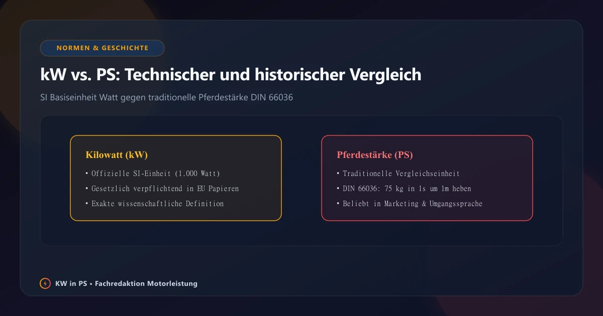 Unterschied zwischen kW und PS bei Motoren